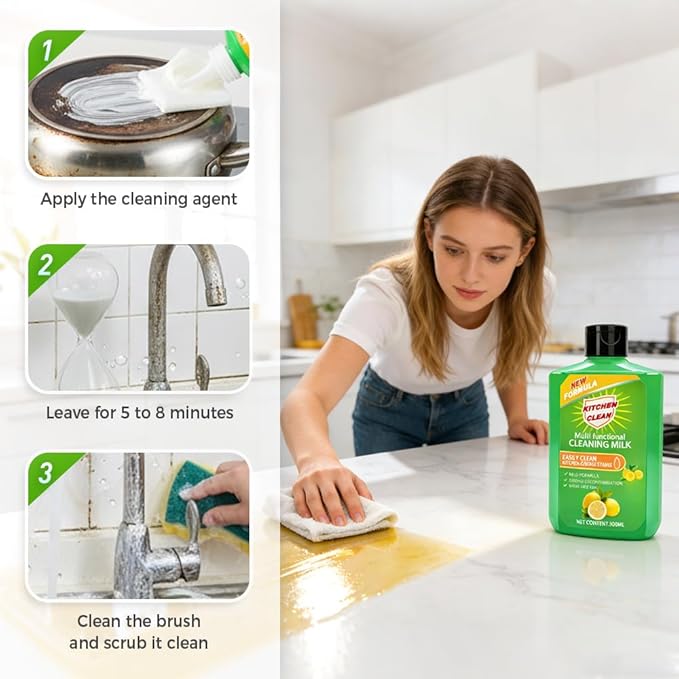 Auiepet 2026 New Cleaning Milk House Cleaner, Powerful Multifunctional Concentrated Cleansing Lotion, Multi-Purpose Effective Cleaning Milk for Household Kitchen and Bathroom (1, One Size)
