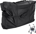 Rollator Travel Bag - Waterproof Wheelchair Bag for Folding Walker Compact Wheelchair Transport Chair Portable Large Duffel Bag Carry Case for Car and Airplane Traveling,Black