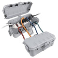 Flemoon [2 Pack] Outdoor Electrical Box Waterproof, Medium Weatherproof Electrical Box (11.5x5.2x4 inch) w/6 Cable Entry Ports, Extension Cord Cover for Power Strip, Plug, Holiday Light, Light Grey | Electrical Box (11.5x5.2x4inch) w/6 Cable Entry Port...