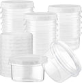 Sieral 16 Pack 8 oz Freezer Containers with Lids Reusable Deli Freezer Storage Containers Stackable Plastic Thick Twist Top Jars for Takeout Food Round Wide Mouth Lunch Snack (White)