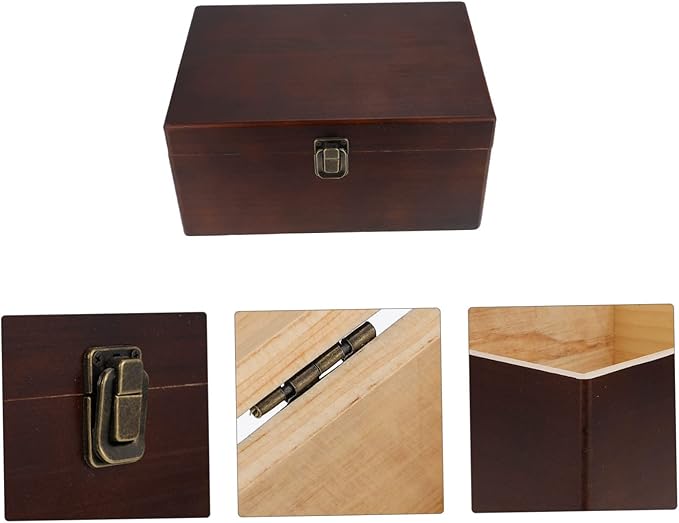 Homoyoyo Multifunctional Storage Bin Wooden Storage Organizer Desktop Wooden Organizer