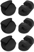 Scosche CMAA2R-6PKRP 6 Pack Adhesive Cable Management Clip Kit in Two Styles, Cord Organizer, Wire Holder for Desk, Nightstand, Phone Charger, Computer, Home, Office, Car, Black