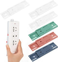 6 Pcs Power Strip Holder, Self-Adhesive Socket Holder for Wall & Desk, Punch-Free Surge Protector Mount, Space Saving Cable Management for Home, Kitchen & Office (Colorful)