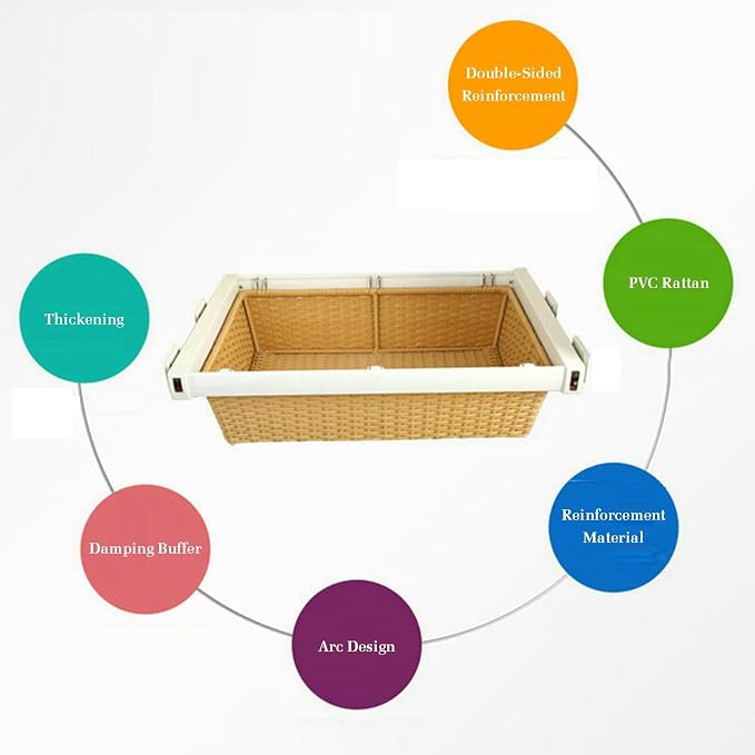 Pull Out Cabinet Storage Basket,Wardrobe Storage Organiser,Stackable Detachable Baskets Closet Storage Box,for Kitchen Office Wardrobes Cupboard Storage(Brown 2)