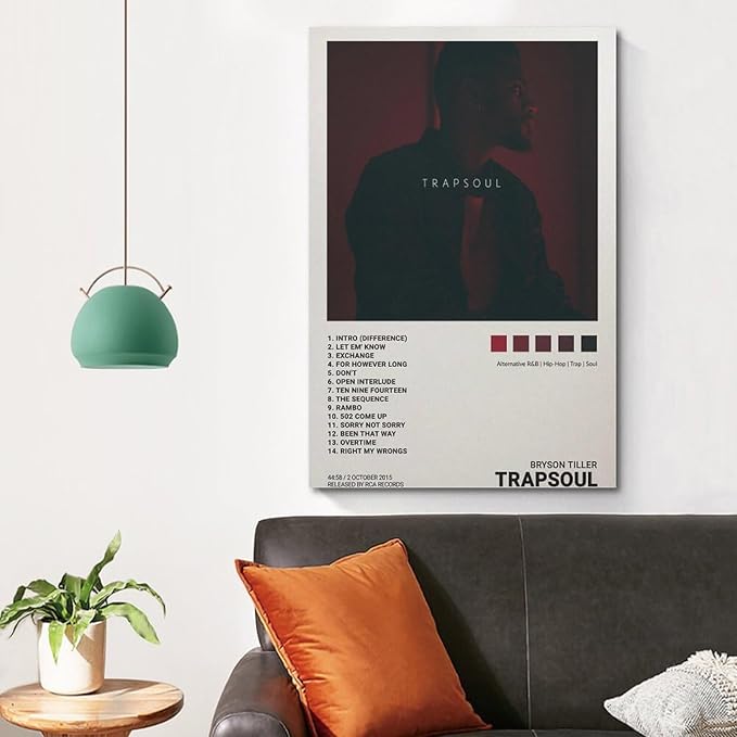 OrdaLi Bryson Poster Tiller Trapsoul Music Album Cover Canvas Poster Wall Art Decoration Print Picture Canvas Mural Suitable for Living Room Bedroom Decoration 16x24inch(40x60cm) Unframe-style