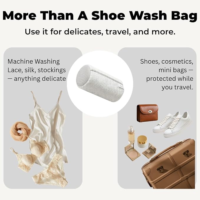 DARU 2-Pack Shoe Washing Machine Bag, Sneaker and Tennis Shoe Laundry Bags | Shoe bag for washing machine, Mesh Protection, Washer & Dryer Safe, Locking Reinforced Zipper, 360 Deep Shoe Cleaner, XL