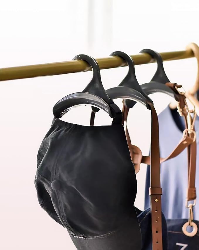 Purse Hanger, Purse Holder for Closet Black Backpack Hanger Hook for Organizer Storage Purses Tote Bag Backpacks Handbags(4 Pack)