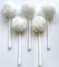 Bowl Brush Toilet Cleaning Brush Set Soft Polyester Head 15x5 inches White (5Pack)