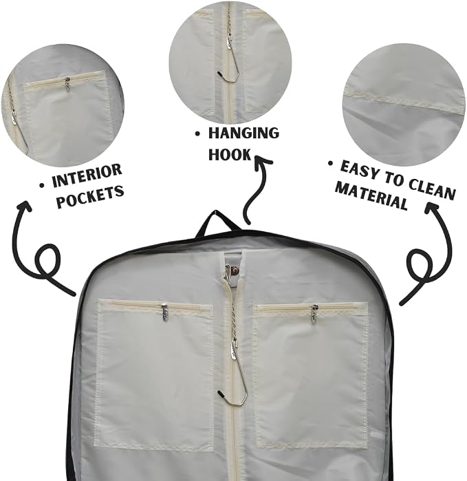 NGIL Travel Hanging Garment Bag (Crosshatch-Gray) | Garment Bag for Girls, Cheer Travel Bag, Dance Competition Bag, Cheer Dance Competition, Beauty Pageant