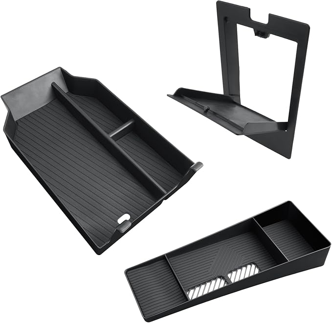 CDEFG 3PCS for 2025 2026 X3 Center Console Organizer, for 2025 2026 X3 G45 (30 xDrive/M50 xDrive) Accessories Middle Console Tray & Behind-Screen Dash Organizer & Armrest Hidden Storage Box