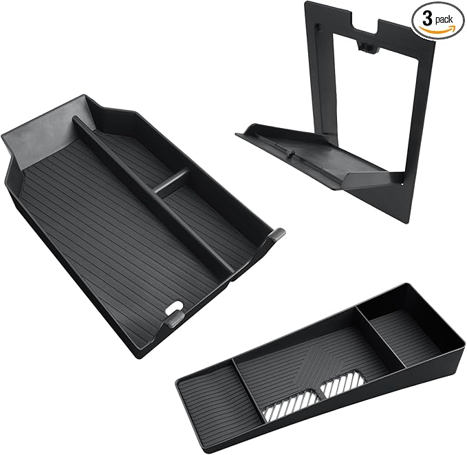 CDEFG 3PCS for 2025 2026 X3 Center Console Organizer, for 2025 2026 X3 G45 (30 xDrive/M50 xDrive) Accessories Middle Console Tray & Behind-Screen Dash Organizer & Armrest Hidden Storage Box