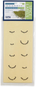 RSVP International Kitchen Organization Collection Spice Labels, Round, 50 Count