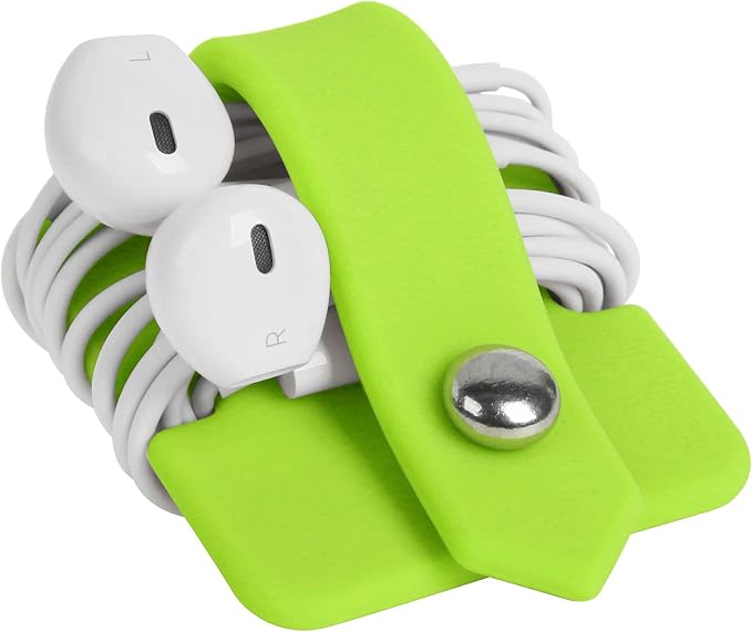 Cord Organizer Earbuds Holder Earphone Wrap Earphones Organizer Headset Headphone Earphone Wrap Winder Cord Manager Cable Winder Green