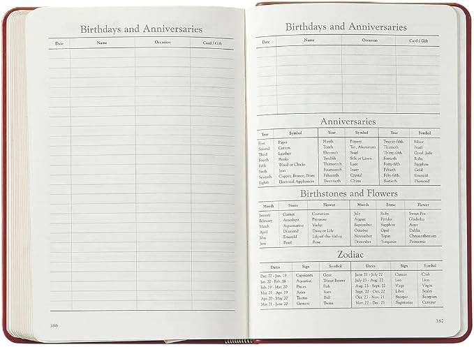 Graphic Image 2026 Daily Journal Goatskin Leather Planner (Rose Gold)