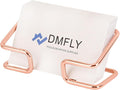 Metal Business Card Holder for Desk, Cute Card Display Stand, Compatible with Various Countertops, Rose Gold