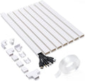 126in Cord Hider Kit, Cord Covers for Wires on Wall, Cable Hider Cord Organizer, Wire Hiders for TV on Wall, Cord Concealer, Cable Cover Wall Wire Management, 8 X L15.7 W1.18 H0.6in, White