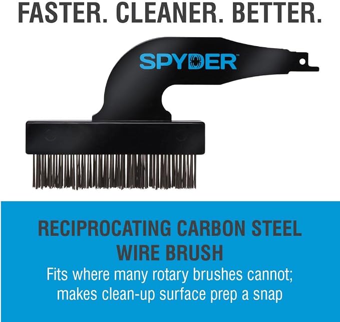 Spyder 400002 Wire Brush Reciprocating Saw Attachment