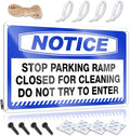 Tin Funny Vintage Sign Notice Stop Parking Ramp Closed for Cleaning Do Not Try to Enter Tin Sign Unique Home Decor Funny Kitchen Tin Signs (Size : 30X40CM)