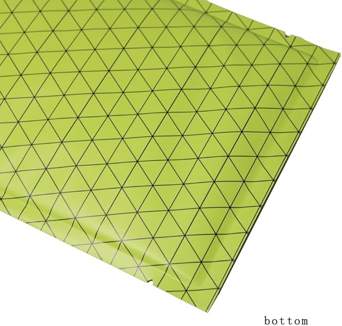 100 PCS 4 Mil Thick Open Top Heat Seal Bags, PET+AL+PE Mylar Bags with Easy Tear Notch, Resealable Heat Sealable Pouch for Food Storage, Packaging, Not Vacuum Bags (Green, 10 * 15CM/4.0"*6.0")