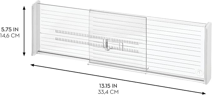 iDesign Expandable Deep Drawer Dividers, Set of 8, Clear | Kitchen, Dresser, Desk Drawers