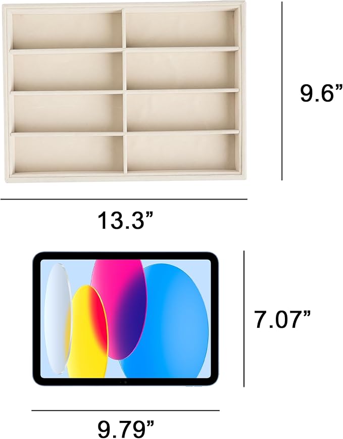 Frebeauty 8-Slot Sunglass Organizer,Velvet Sunglass Holder for Drawer | Vanity Glass Holder,Sunglass Case For Multiple Sunglass,Sunglass Tray,Glass Storage,Sunglass Box for Women,Eyeglass Organizer