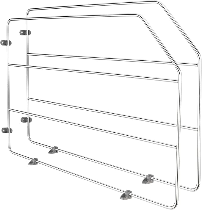 Rev-A-Shelf 12" Bakeware and Tray Divider for Wall/Base Cabinets, Baking & Cookie Sheet Organizer, Min Opening Width of 3", Chrome, 597-12CR-2-1