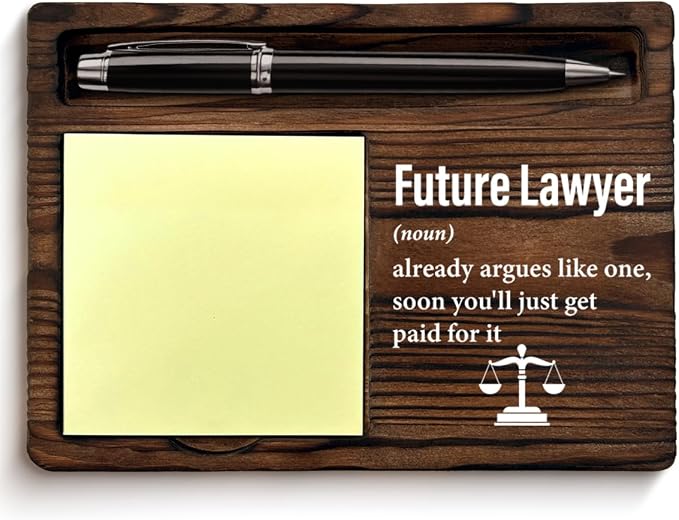 Future Lawyer Sticky Note Holder, Lawyer Gifts for Attorney Paralegal Law Students Law School Graduate Attorney