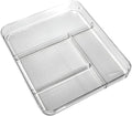 madesmart Premium 4 Compartment Drawer Organizer, Multi Purpose Storage for Utensils, Office Tools, Cords, & Small Household Items, Tech Accessories, Arts & Crafts Supplies, Non Slip Lining, Clear | rounded corners, nonslip feet, visible storage