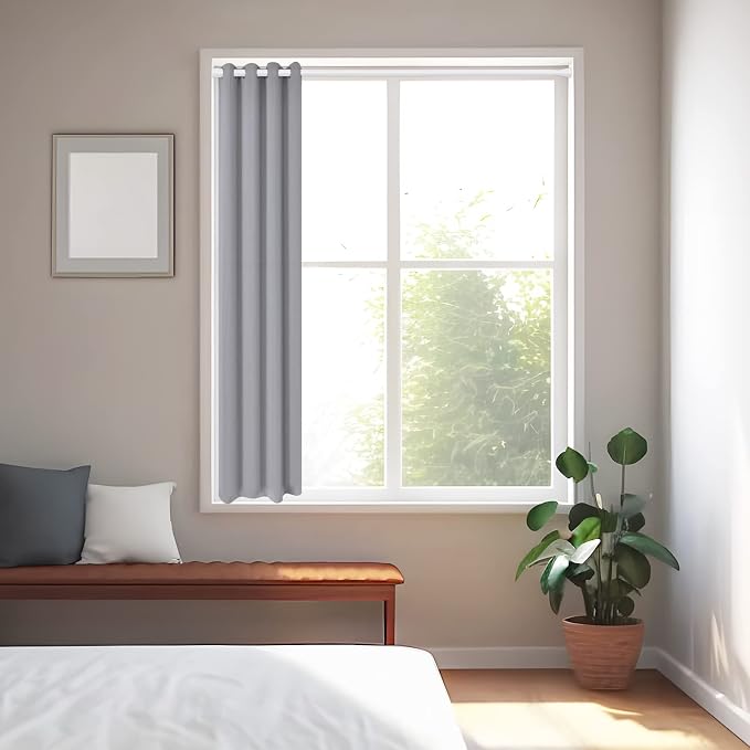 Tension Rod for Windows 28 to 48 Inch 4Pack Spring Curtain Rods No Drilling White Adjustable Curtain Rods Expandable Pressure Spring Tension Rod for Closet, Doorway