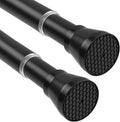 Tension Curtain Rod 2Pack Black Tension Rod Adjustable Curtain Rod No Drilling Tension Rods for Windows 28 to 48 Inch Curtain Rods Expandable Pressure Tension rods for Closet