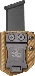 Amberide Universal IWB/OWB Kydex Mag Carrier for 9mm / .40 & .45 ACP Magazines, Single and Double Stack, Adjustable Retention, Ambidextrous, Fits 1.5" Belt, Made in USA