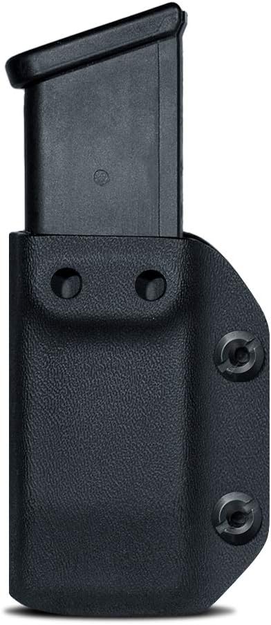 POLE.CRAFT IWB/OWB Magazine Holster Kydex - Mag Carrier Fits: 9mm .40 Double Stack / 9mm .40 Single Stack - P365 1911 Glock 19 19X 17 26 27 28 43 22 23 25 26 27 31 32 33 34 35 37 38 Glock43X .. Mag
