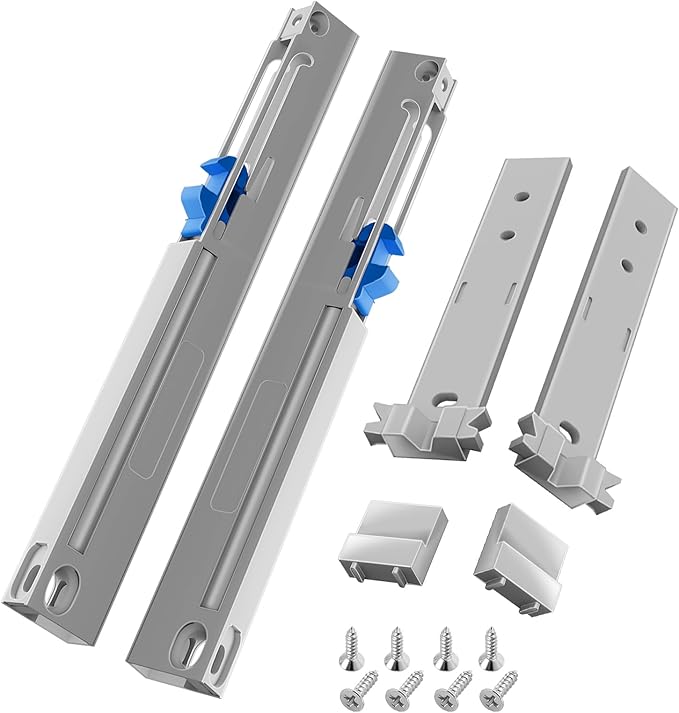 1 Pair Universal Soft Close Drawer Adapters, Heavy Duty Furniture Cabinet Damper for Metal Wood Drawers, Full Extension Slide Add-On Retrofit Buffers