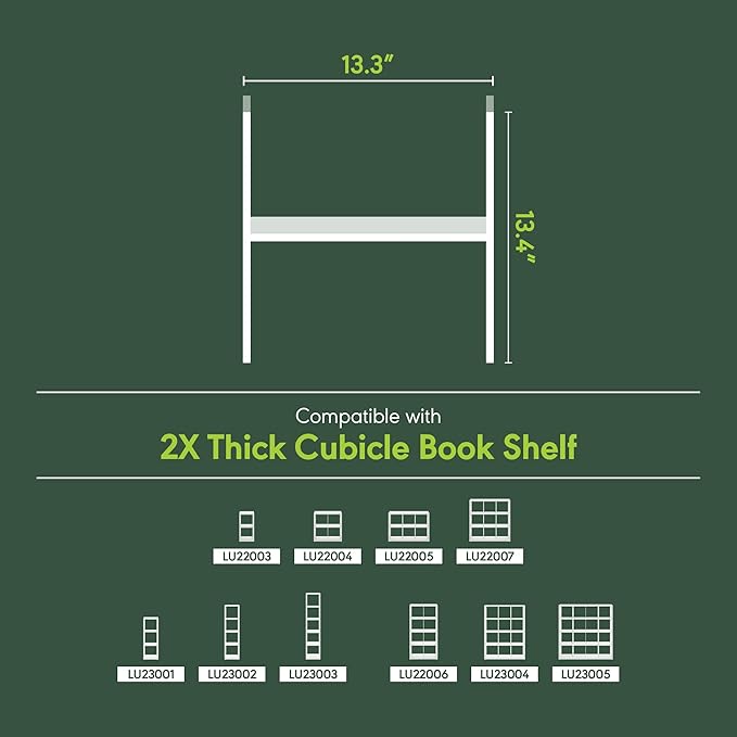 Furinno Cubicle H-Shelf Cube Insert, 2-Tier Cube Organizer, Black Oak | Shelf Dividers, Fits into Furinno Extra Thick Cubes, for Organizers and Storage (Does not fit IKEA Kallax Shelving)