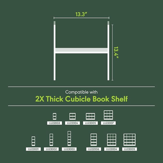 Furinno Cubicle Cube Insert, H-Shelf Cube Organizer, Fits into Furinno Extra Thick Cubes, for Organizers and Storage, White (Does not fit IKEA Kallax Shelving)
