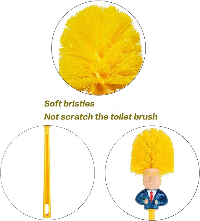 Funny Toilet Brush,Prank Toilet Brush Cleaner, Funny Toilet Scubber,Make Toilet Great Again, Commander in Crap (Thumb Up Toilet Brush)