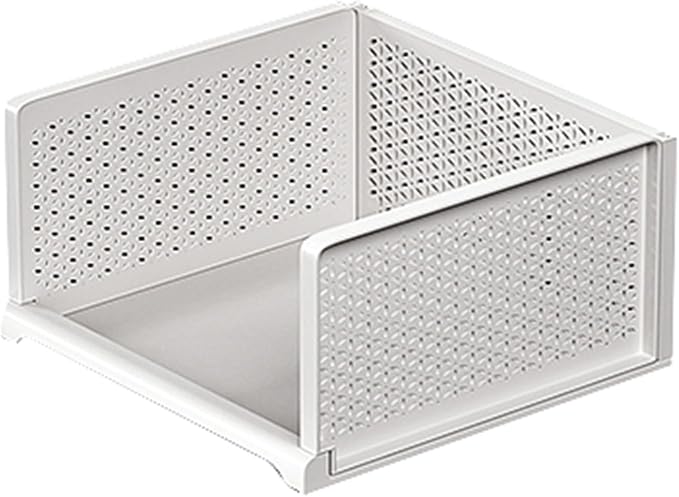 2-layer Pull Out Storage Basket,Stackable Storage Bins,Wardrobe Organizer,5kg Weight Capacity,for Kitchen Pantry Bathroom Cabinets(44x24.5x38cm)