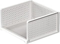 2-layer Pull Out Storage Basket,Stackable Storage Bins,Wardrobe Organizer,5kg Weight Capacity,for Kitchen Pantry Bathroom Cabinets(44x24.5x28cm)