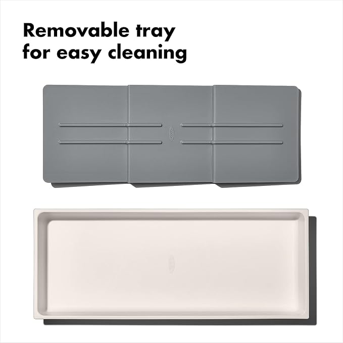 OXO Good Grips Kitchen Compact Spice Drawer Organizer, White - Pack of 2