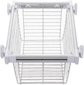 Closet Pull-Out Basket,Stackable Storage Bins,Stainless Steel Stackable Shelf Baskets Organizer,Adjusted Width for Bedroom Office Bathroom(24.4-26.37in)