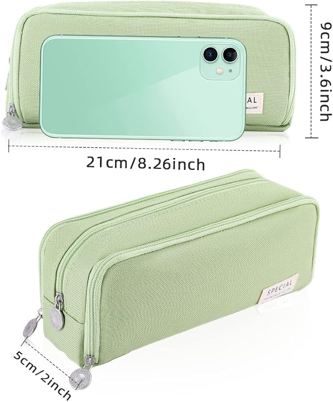 iSuperb Large Pencil Case 3 Compartments Pencil Pouch Big Capacity Pencil Bag for Kids Teen Girls Boys Student School Supplies Oxford Organizer Pen Bag Cosmetic Makeup Pouch