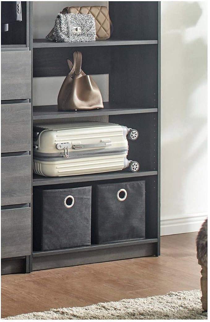 Maykoosh Closet System Organizer - Customizable Walk-in Wardrobe Storage Black/Model ABDE 4 Closet