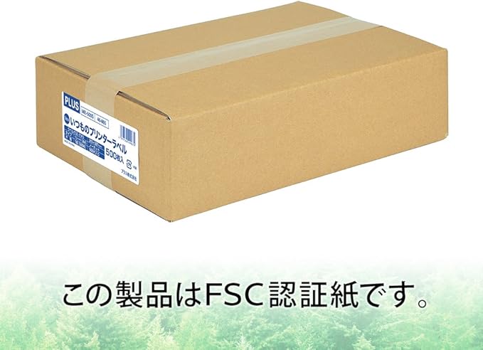 Plus ME-500S 48-865 Labels, Regular Labels, FSC Certified Paper, Uncut, 500 Sheets