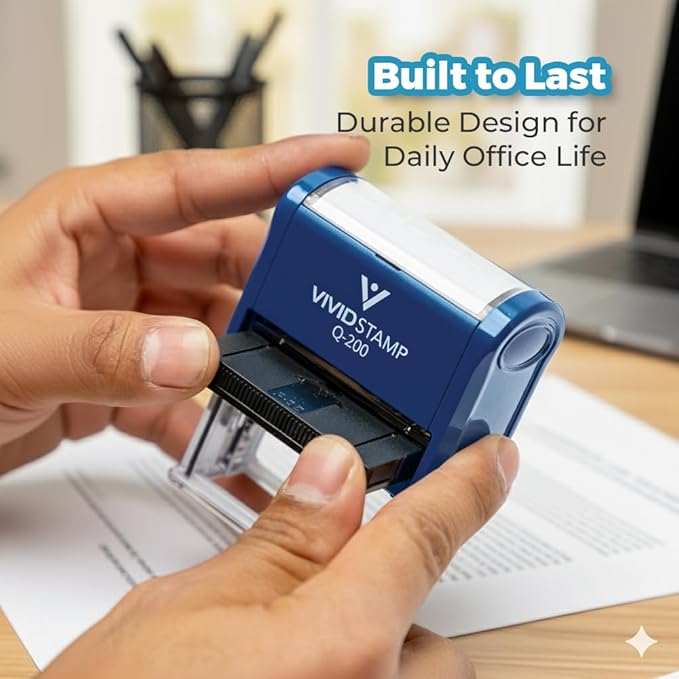 Absent Make-up Work Teacher Self Inking Rubber Stamp (Blue Ink) - Large 2 Pack