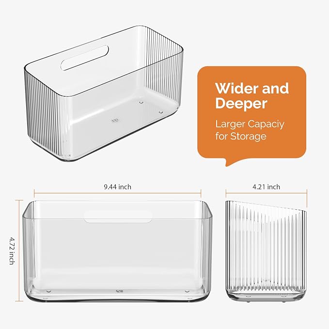 MaraFansie 2 Pack Plastic Lid Organizers - Inside Cabinet for Kitchen Organizers, No Drilling Wall Mount Container Holders for Tupperware, Food Storage, Transparent