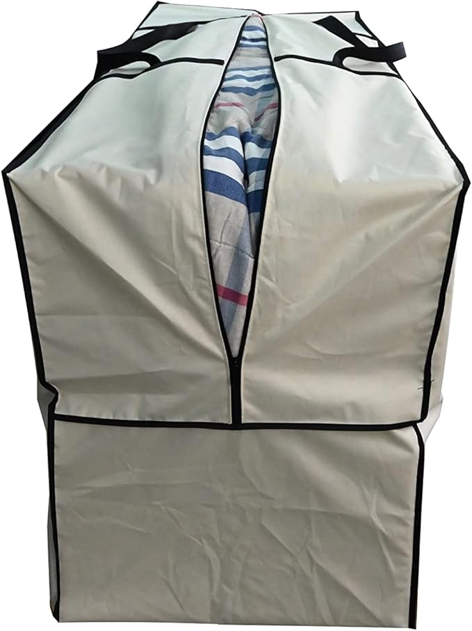 Outdoor Rectangular Cushion/Cover Storage Bag, Protective Zippered Storage Bags with Handles, 50''L x 13''W x 20''H Beige