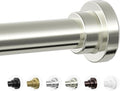 Mcrbeay Shower Curtain Rod, 1" Diameter Heavy Duty Tension Shower Rod, Non Slip Adjustable 28-46 inch No Drilling Shower Curtain Rods Spring Tension For Bathroom, Shower Stall, No Rust, Nickel