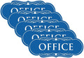 All Quality Designer Office Sign | Easy Installation - Blue - Small (5 Pack)
