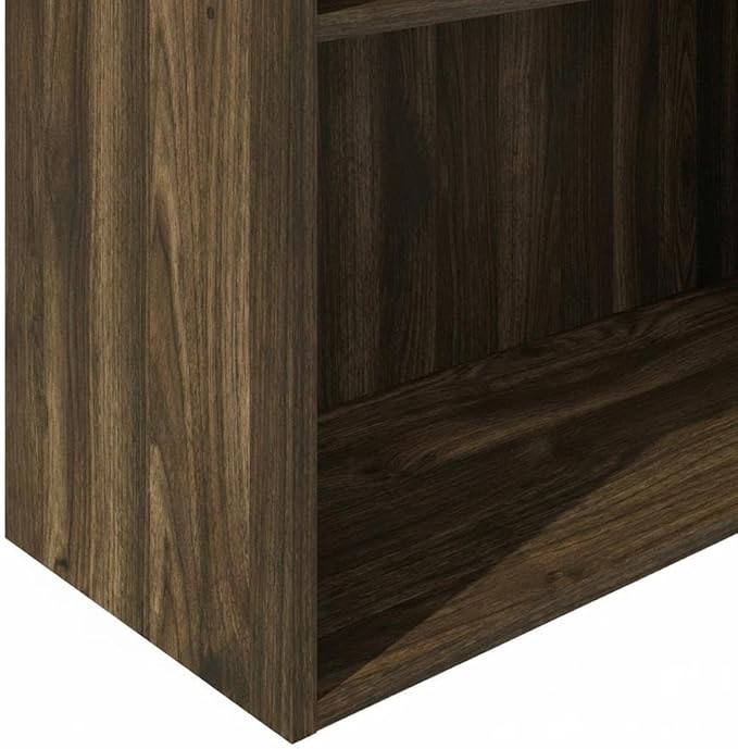 Furnifact Columbia Walnut Bookcase with Wooden Construction, Stylish Storage for Living Room or Office, Durable and Modern Design