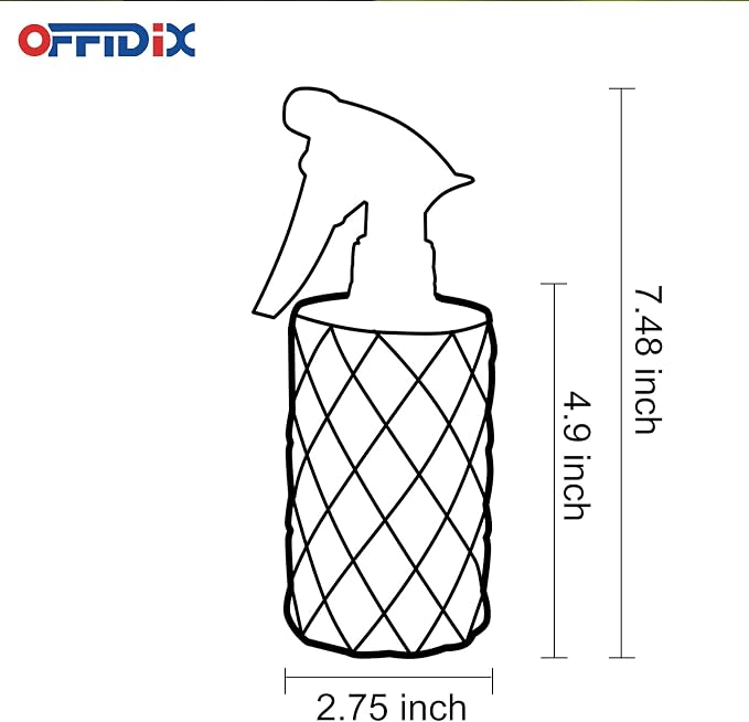 OFFIDIX Glass Spray Bottle, Fine Mist Plant Mister, Handheld Pressure Watering Can, Adjustable Nozzle Glass Spray Bottle, 0.35L/11.8oz Handheld Spray Bottles for Garden Plants Cleaning Solutions
